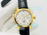 Swiss Replica Vacheron Constantin Malte 42005 Yellow Gold White Dial Black Leather Watch 41MM